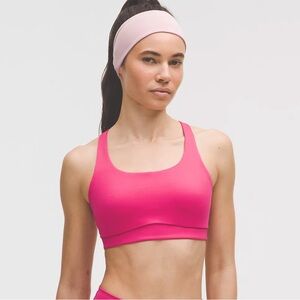 EUC Lululemon energy bra Pink Neon size 14 athletic bra